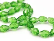 Margele cristal picatura 6x4mm verde (sirag)
