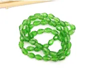 Margele cristal picatura 6x4mm verde (sirag)