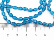 Margele cristal picatura 6x4mm marin (sirag)