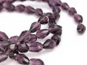 Margele cristal picatura 6x4mm mov (sirag)