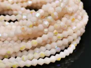 Margele cristal biconic 2x3mm silk opac heliotrop (sirag)