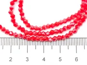 Margele cristal biconic 2x3mm rosu opac AB (sirag)