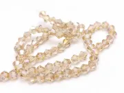 Margele cristal biconic 4mm bej AB (sirag)