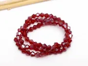 Margele cristal biconic 4mm burgundy lustered (sirag)
