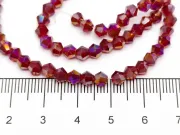Margele cristal biconic 4mm burgundy AB (sirag)