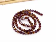 Margele cristal biconic 4mm burgundy inchis AB (sirag)