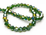 Margele cristal biconic 4mm verde brad AB (sirag)