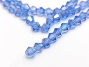 Margele cristal biconic 4mm albastru AB (sirag)