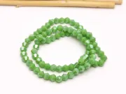 Margele cristal biconic 4mm verde opac lustered (sirag)