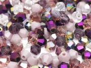 Margele cristal biconic 4mm mix rosu mov (250buc)