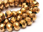 Margele cristal rondel fatetat 8x6mm cupru (sirag)