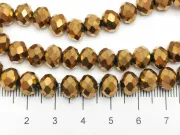 Margele cristal rondel fatetat 8x6mm cupru (sirag)