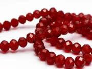 Margele cristal rondel fatetat 6x4mm bordo inchis (sirag)
