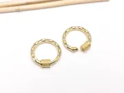 Inchizatoare cubic zirconia 20mm auriu