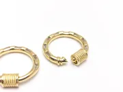 Inchizatoare cubic zirconia 20mm auriu