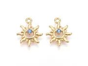 Charm cubic zirconia soare 15x12mm auriu