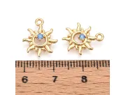 Charm cubic zirconia soare 15x12mm auriu