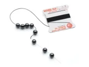 Fir matase naturala pentru insirat perle si margele nr 4 - 0.60mm alb (2metri)