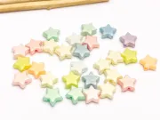Margele acrilice steluta 9.5x9mm mix sidefat (20buc)