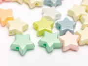 Margele acrilice steluta 9.5x9mm mix sidefat (20buc)