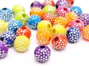 Margele acrilice rotunde 8mm mix (20buc)