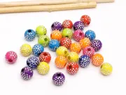 Margele acrilice rotunde 8mm mix (20buc)