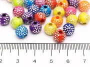 Margele acrilice rotunde 8mm mix (20buc)