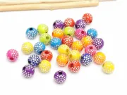 Margele acrilice rotunde 8mm mix (20buc)