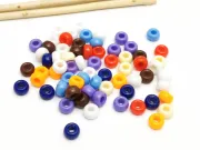 Margele acrilice rondele 7x4mm mix (50buc)