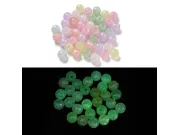 Margele acrilice fosforescente rotunde 8mm mix  (20buc)