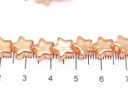 Margele sticla stea 9x8mm auriu roscat (sirag)
