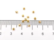 Margele de alama 2.5mm placate cu aur 18K (10buc)