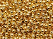 Margele de alama 2.5mm placate cu aur 18K (10buc)