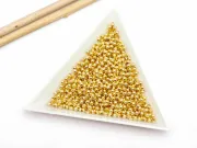 Margele de alama 2.5mm placate cu aur 18K (10buc)