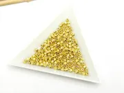 Margele de alama decorative cu striatii 3x2mm placate cu aur 14K  (10buc)