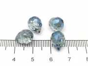 Briolete de cristal 11x8mm iris albastru