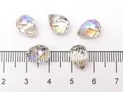 Briolete de cristal 11x8mm iris bej mov