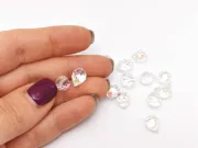 Briolete de cristal 11x8mm transparent AB