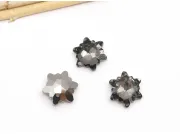 Pandantiv sticla fulg de nea 14mm gri