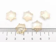 Pandantiv sticla fulg de nea 14mm sampanie