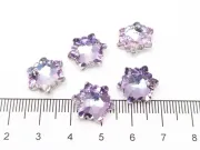 Pandantiv sticla fulg de nea 14mm mov