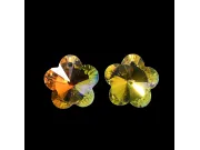 Pandantiv sticla floare 13mm transparent AB