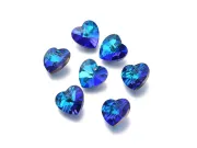 Pandantiv sticla inima 14mm bermuda blue