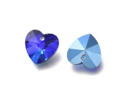 Pandantiv sticla inima 14mm bermuda blue