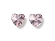 Pandantiv sticla inima 14mm roz