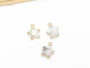 Pandantiv howlit alb stea in montura aurie 15x13mm