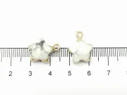 Pandantiv howlit alb stea in montura aurie 15x13mm