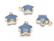 Pandantiv agate stea in montura aurie 15x13mm