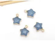 Pandantiv agate stea in montura aurie 15x13mm