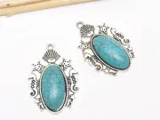 Pandantiv turcoaz 39x27mm